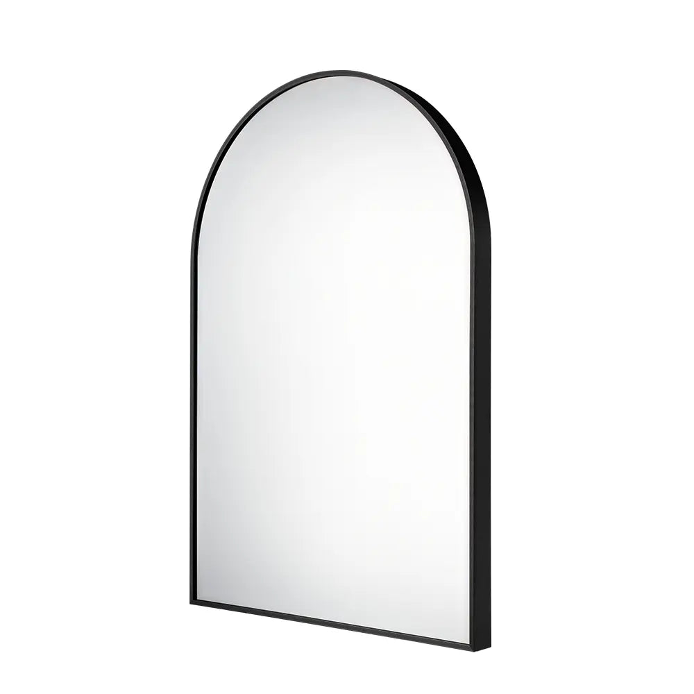 Elegant arched wall mirror with metal frame