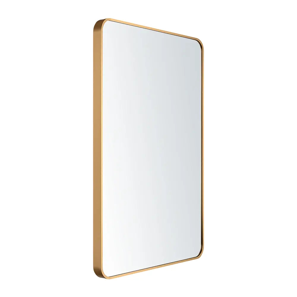 Elegant rectangular wall mirror close-up