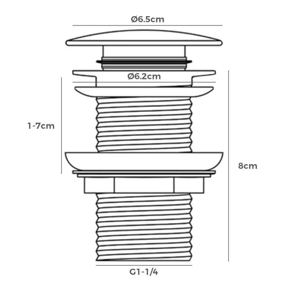 Cali 32mm Darma Chrome Slotted Basin Pop-Up Waste