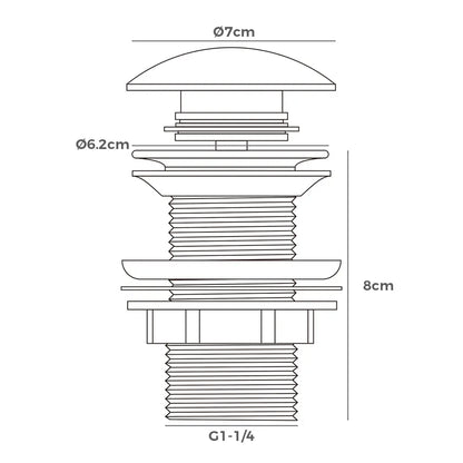 Quay 32mm Round Matte Basin Pop-up Waste