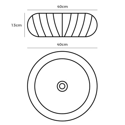 Marlo 400mm White Round Ceramic Above Counter Basin