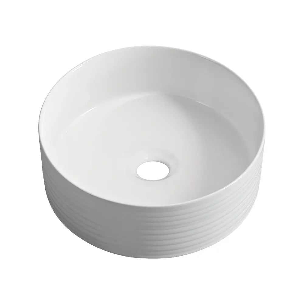 Seymour 365mm White Round Ceramic Above Counter Basin