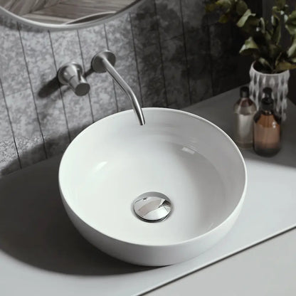 Sabina 320mm White Round Ceramic Above Counter Basin