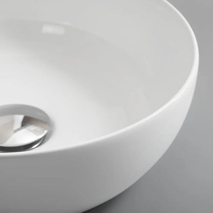 Sabina 320mm White Round Ceramic Above Counter Basin