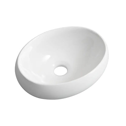 Sabina 410mm White Deep Oval Ceramic Above Counter Basin