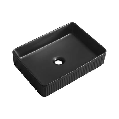 Nueva 510mm Matte Rectangle Ceramic Above Counter Basin