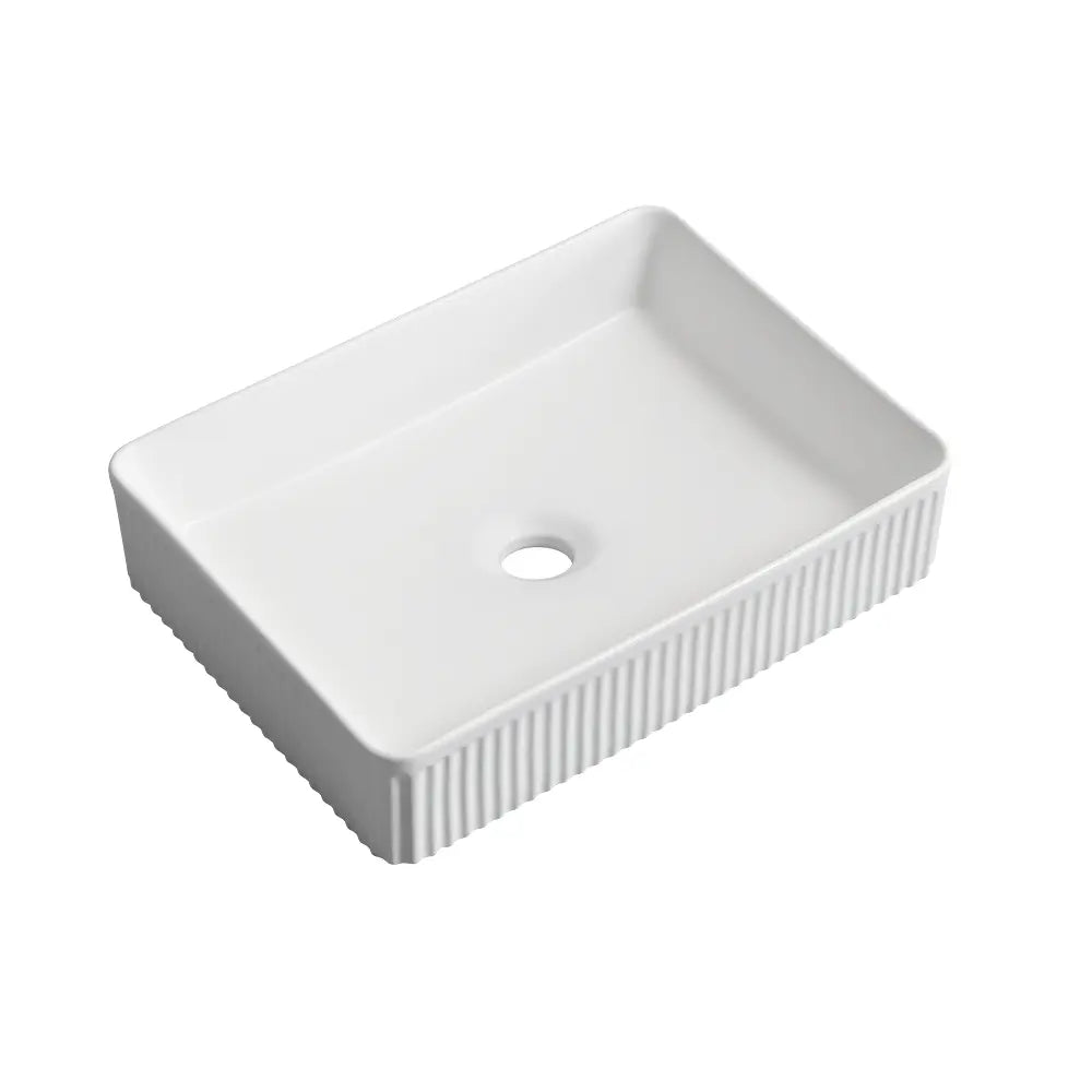 Nueva 510mm Matte Rectangle Ceramic Above Counter Basin