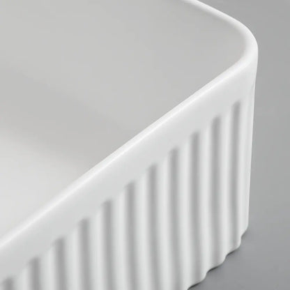 Nueva 510mm Matte Rectangle Ceramic Above Counter Basin