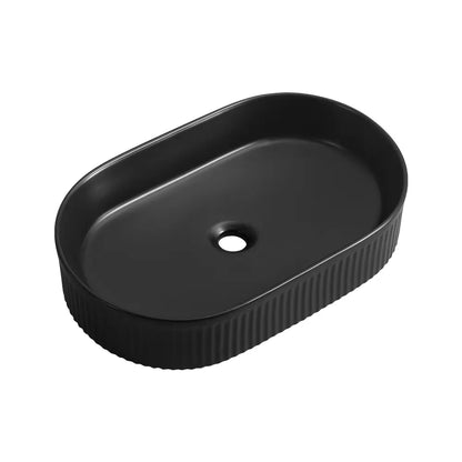 Nueva 580mm Matte Oval Ceramic Above Counter Basin