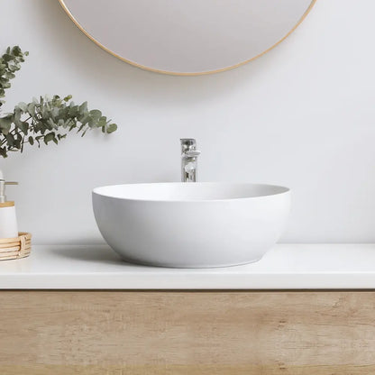 Quay 320mm Matte Round Ceramic Above Counter Basin