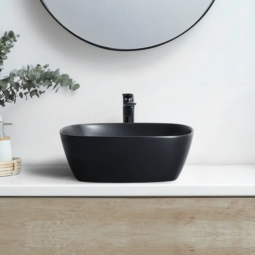 Quay 400mm Matte Square Ceramic Above Counter Basin