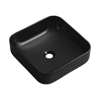 Quay 390mm Matte Square Ceramic Above Counter Basin