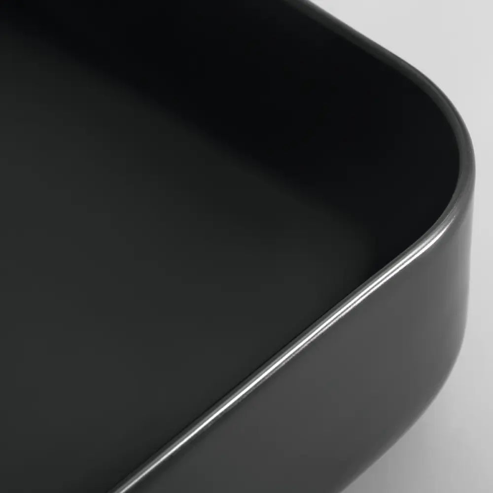 Quay 390mm Matte Square Ceramic Above Counter Basin