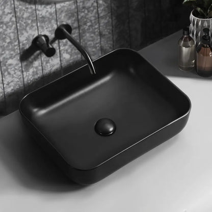 Quay 500mm Matte Rectangle Ceramic Above Counter Basin