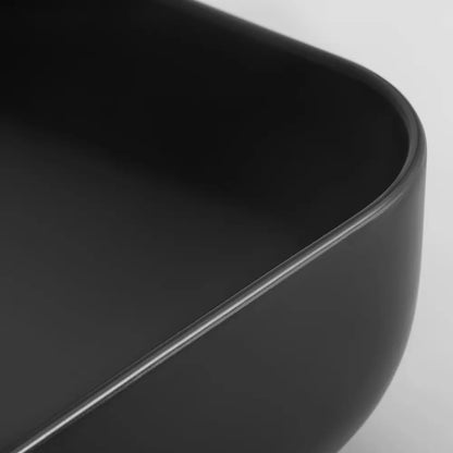 Quay 500mm Matte Rectangle Ceramic Above Counter Basin