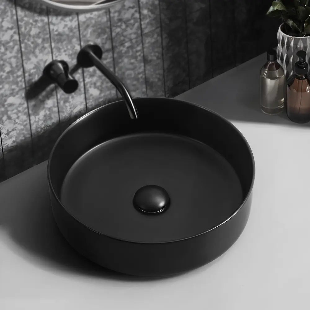 Quay 410mm Matte Round Ceramic Above Counter Basin