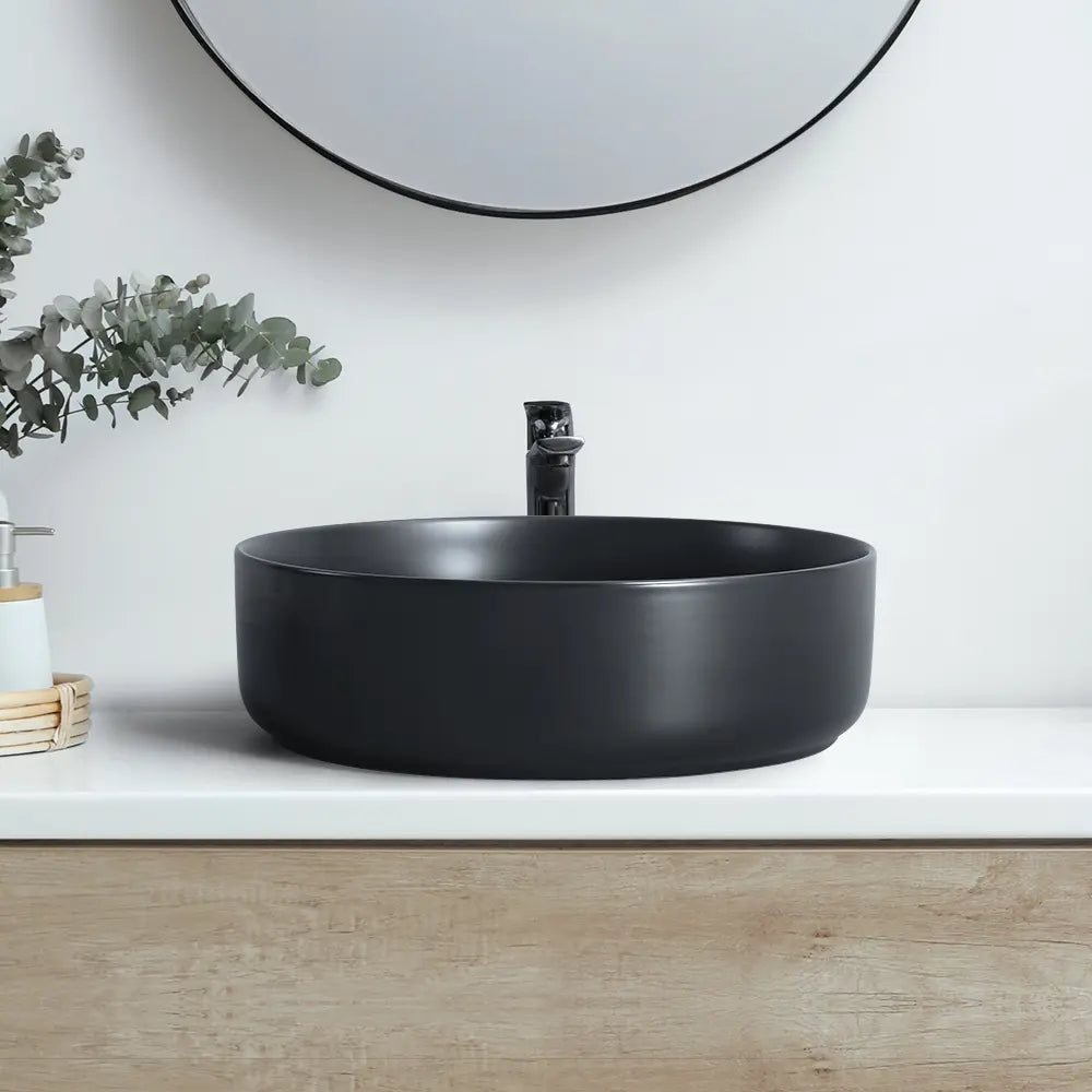 Quay 410mm Matte Round Ceramic Above Counter Basin