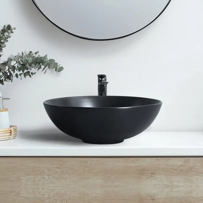 Milan 400mm Matte Round Ceramic Above Counter Basin