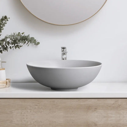 Milan 400mm Matte Round Ceramic Above Counter Basin