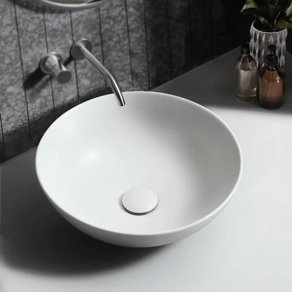 Milan 400mm Matte Round Ceramic Above Counter Basin