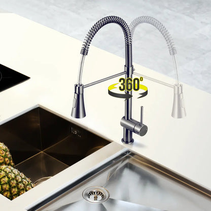 360 Vivi spring kitchen faucet with pull-down sprayer feature