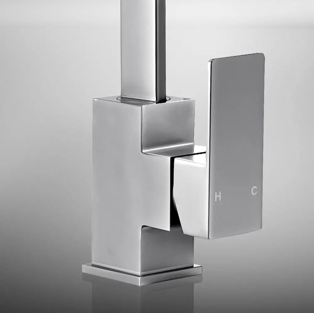 Chrome Ivy Sink Mixer Tap with modern square design