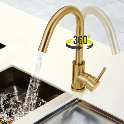 Jeni Gooseneck Tap with 360-degree swivel spout
