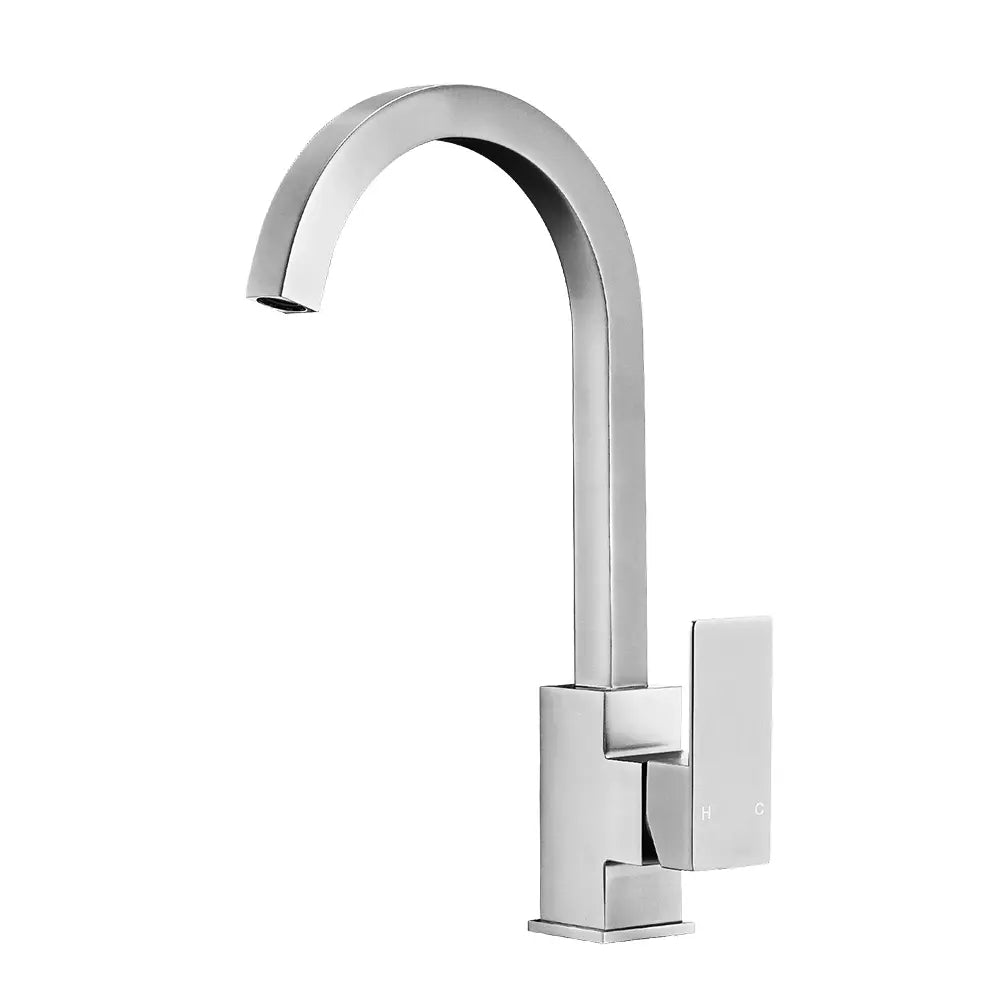 Debbie Slimline Square Sink Mixer Tap with sleek, aluminum design