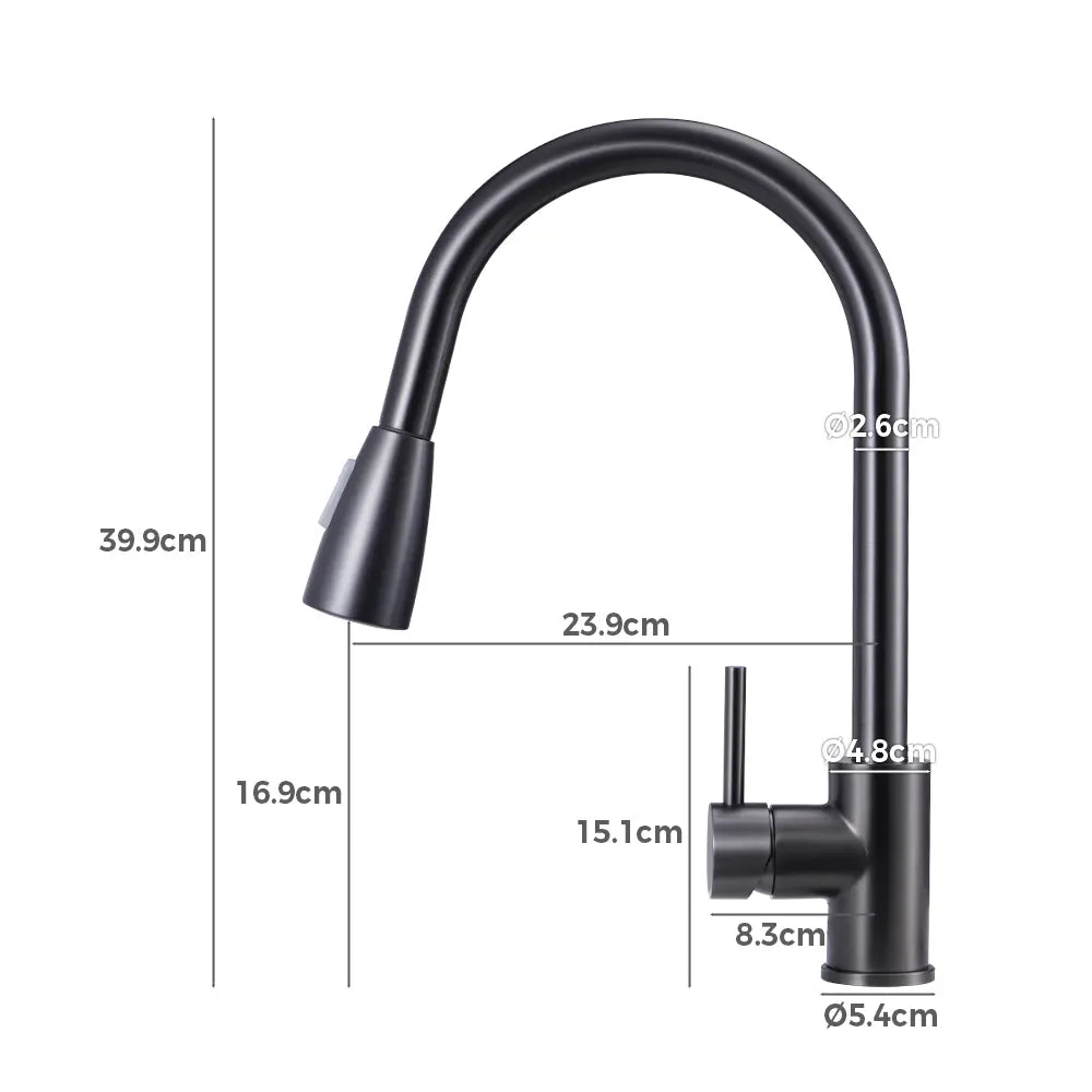  Lyla Gooseneck Mixer Tap dimension