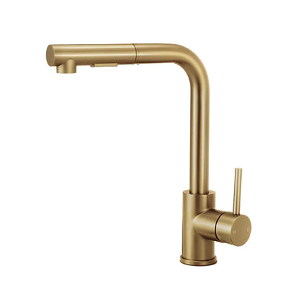 Beca Square Pull Out Sink Mixer Tap in gold