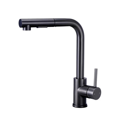 Beca Square Pull Out Sink Mixer Tap in black