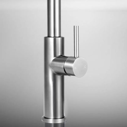 close-up of the pull-out hose feature on the Arie sink mixer tap