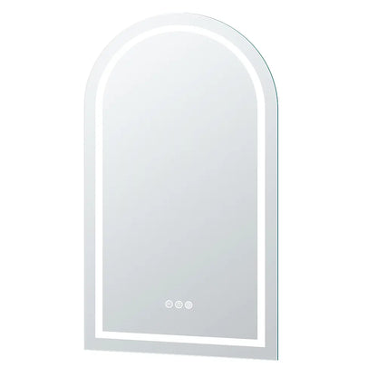 Bathroom LED Lighted Wall Mirror Frameless Arch Frontlit