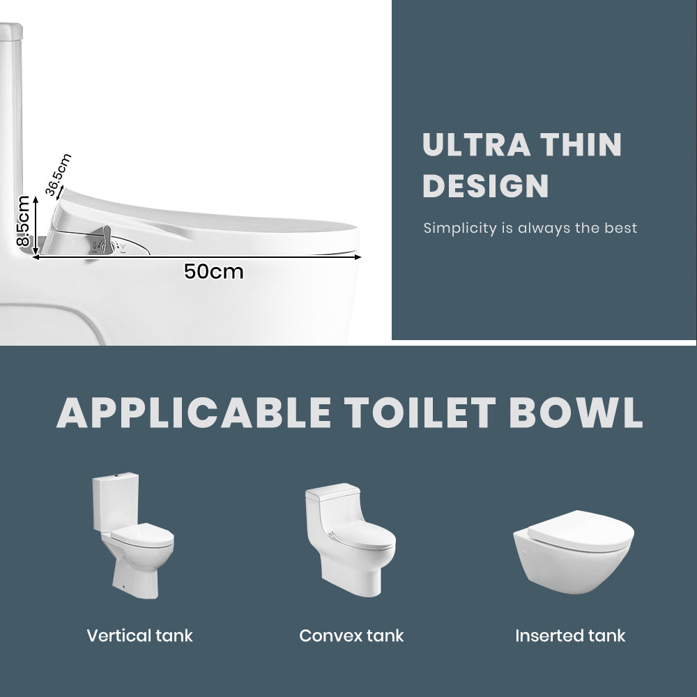 Modern bathroom featuring D-Shape Toilet Bidet Seat