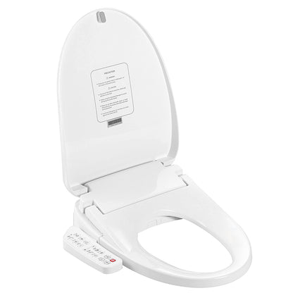 V-shaped smart bidet toilet seat with control panel