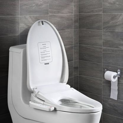 Smart bidet seat with customizable V shape and comfort settings