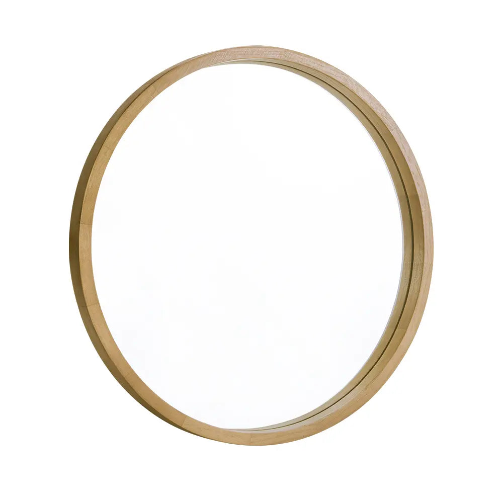 Minimalist design of Libra Slim Solid Wood Round Mirror