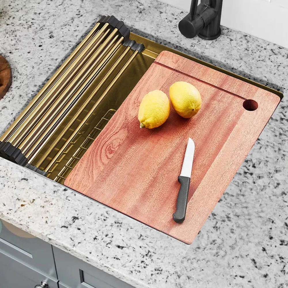 Sima-X kitchen sink workstation with removable colander and cutting board