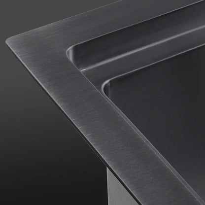 Close-up of stainless steel finish on Sima-Plus Single Bowl Sink