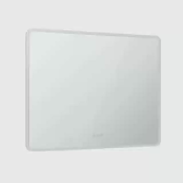 Frameless rectangular LED lighted wall mirror 